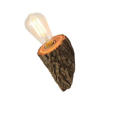 China Modern Creative Decorative Night Light Solid Wood Wall Lamp for sale