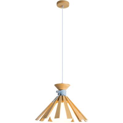 China Modern Decorative Creative Bestselling Lamp Nordic Bedroom Ceiling Solid Wood Chandelier for sale