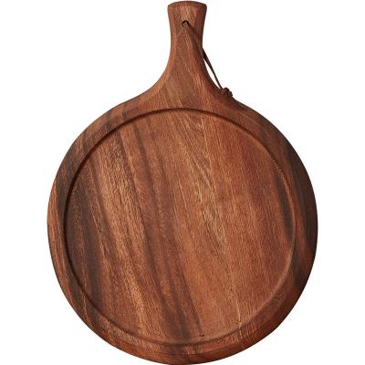 China Sustainable Round 8 Inch 9 Inch And 10 Inch Wooden Pizza Dish For Home Baking Western Food Chopper for sale