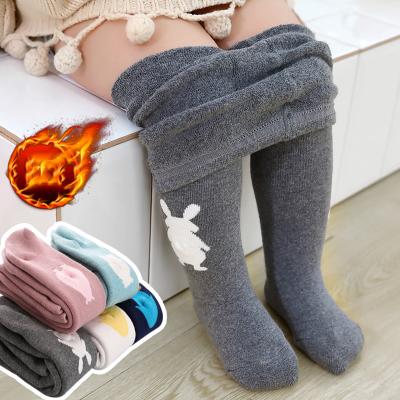 China Baby Antibacterial Knitting Newborn Socks For Kids Toddlers Winter Baby Cotton Pantyhose Solid Warm Pantyhose for sale