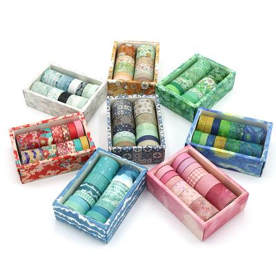 China DIY Japan Sticker Packing Tape Roll Deco Sticker Washi Paper Anti-Static Paper Tape Korean Paper Sticker for sale