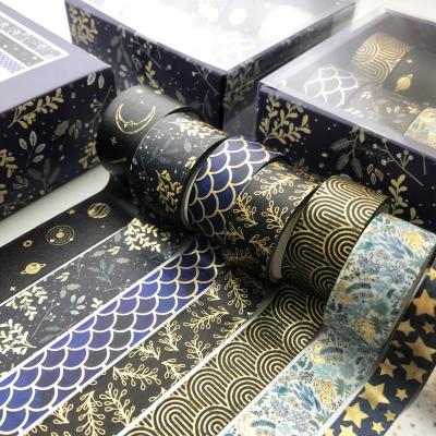 China Factory custom printed washi tape set waterproof washi tape set high quality gold washi tape for sale