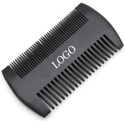 China Travel Amazon Natural Custom Logo Tooth Beard Lice Wood Black Wide Pocket Comb Double With Men for sale