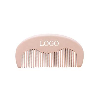 China Pink Pocket Natural Peach Travel Private Label Hair Comb Wooden Beard Comb For Travel for sale