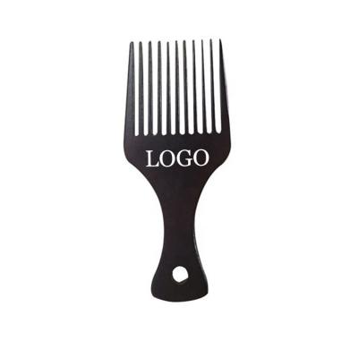 China Travel LOGO Wholesale Wooden Black Hair Custom Made Pick Comb Afro Beech Wooden Pick Comb For Men for sale