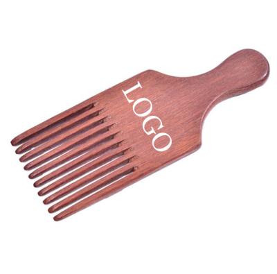 China Professional Wholesale Custom Logo Selection Travel Bamboo Wide Tooth Afro Hair Grooming Wooden Comb For Men for sale