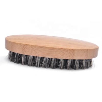 China Custom Logo Beech Wood Shaving Brush 100% Natural Wood Boar Stiffen Brown Wooden Beard Brush For Men for sale