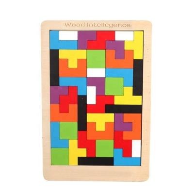 China Cartoon Toy Amazon hot selling educational toy children wooden Jigsaw puzzle for sale