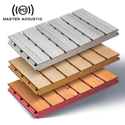 China Modern Master Acoustic Grooved Acoustic Panel 28-4 Slat 13-3 Sound Absorbing Panel for sale