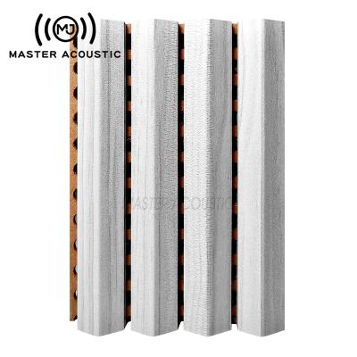 China Modern Key Acoustic Sound Absorbing Arch Grooved Acoustic Panel For Wall And Ceiling Decor for sale