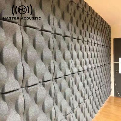 China Contemporary Head Decoration 3d Acoustic Polyester Acoustic Panel Colorful Sound Absorbing for sale