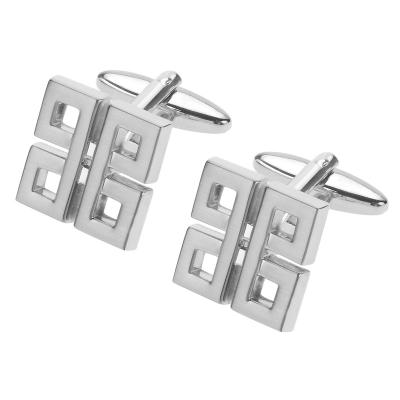 China Fashion Accessories Vintage Brush Silver Greek Key Victorian Cufflinks for sale