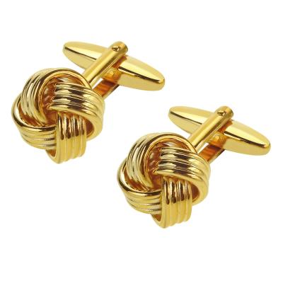 China Fashion Accessories Gold Metal Knot Chic High Quality Cufflinks for sale