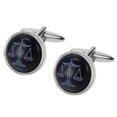 China Fashion Accessories Luxury Blue Stone Cateye Measures Lawyer Cufflinks Of Justice for sale