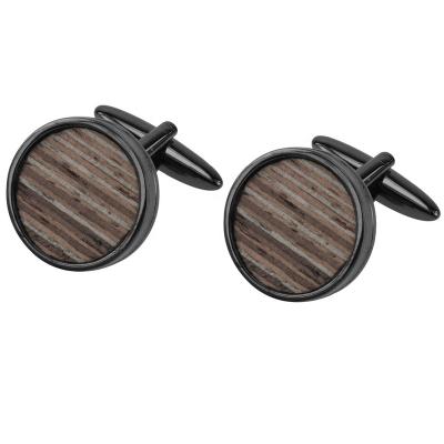 China Classic New Arrival Brass Wood Cufflinks For Men for sale