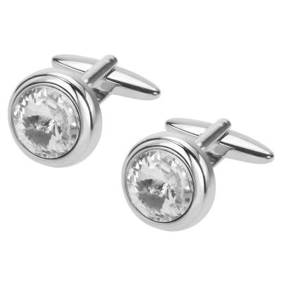 China Fashion Accessories Men's Precious Zircon Diamond Bling Cufflinks for sale