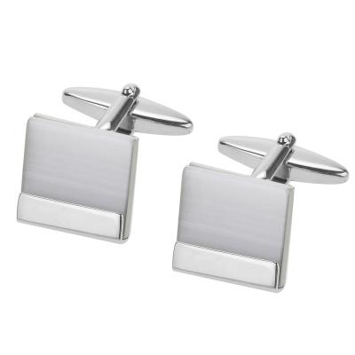 China Fashion Accessories Silver Fun Square Cateye Personalized Cufflinks for sale