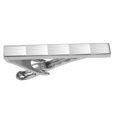 China Fashion Accessories Unique Silver Laser Engraved Arrows Tie Clip Bar For Men for sale