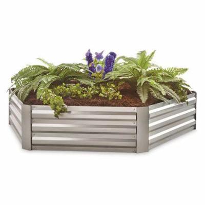 China Europe DIY Galvanized Hexagon Planter Raised Garden Bed Steel Potting Station 238 Cm for sale