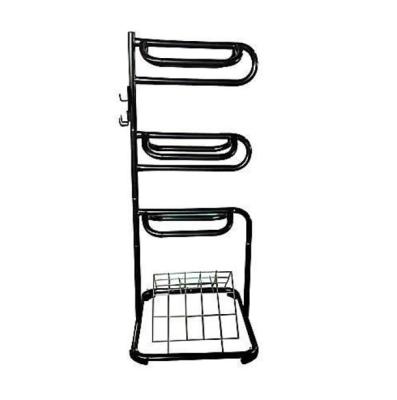 China Rotating Metal Horse 3 Tier Saddle Pad Display Rack Horse Saddle Pad Rack Frame for sale