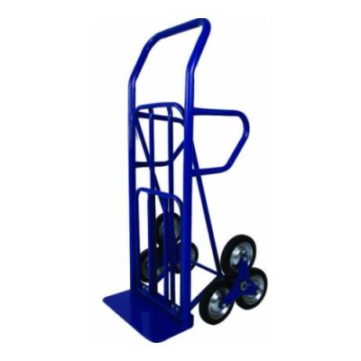 China Daily Durable Industrial Vertical Hand Trolley Truck Tri Wheel Steel Stair Climb Trolley 150kg for sale