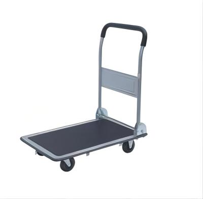 China Daily Durable Industrial Platform Chrome Plated Hand Trolley Truck Cart 150kg for sale