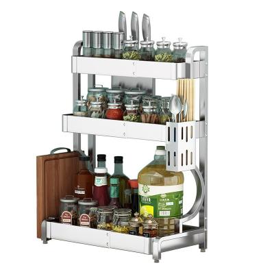 China Freshness Preservation Kitchen Spice Rack Hot Tool Rack Elaborate 3 Layer Kitchen Spice Dismountable Storage Container for sale