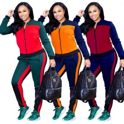 China Plus Size Make Your Own Two Piece Polyester Patchwork Winter Women Clothing Casual Sport Woman Sweat Suit for sale