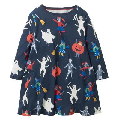 China Good quality anti-static hot selling 100% cotton cartoon children clothes girl dress for baby princess for sale