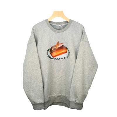 China New Fashion Winter Digital Viable Copy Gray Fleece Pullover Sweatshirt for sale