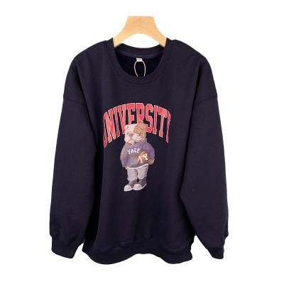 China Sustainable Rugby Pug Style Korea Print Funny Crewneck Fleece Couple Sweatshirt for sale