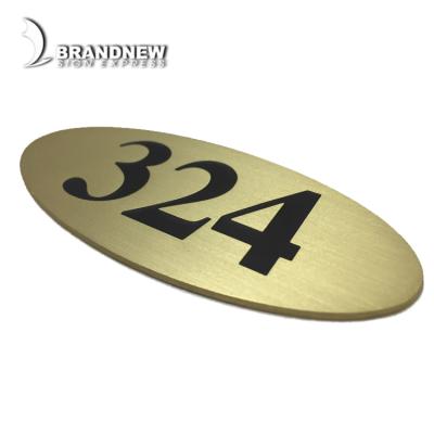 China Suitable Wholesale Custom Made Hotel Building House Number Room Door Plate Sign Long Term Work And Easy Installation Indoor And Outdoor Sign for sale