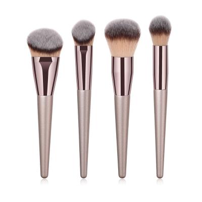 China Makeup Brush Set The Latest 4pcs Hair Makeup Foundation Powder Nylon Tools Synthetic Beauty Cosmetic Brush for sale