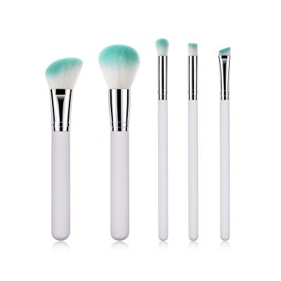 China Professional New Arrival 5pcs Beauty Makeup Brush Set Professional Blue Synthetic Brushes Brushes Private Foundation for sale