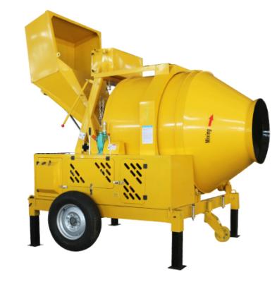 China Self Loading Portable Diesel Engine Concrete Mixer / 400L Diesel Small Mixer Machine With Pump for sale