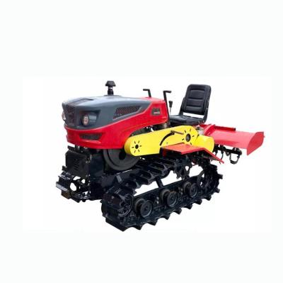 China Factory low-consumption 25hp/35hp/50hp crawler tractor agricultural cultivator tracked remote control tractor diesel farm cultivator for sale