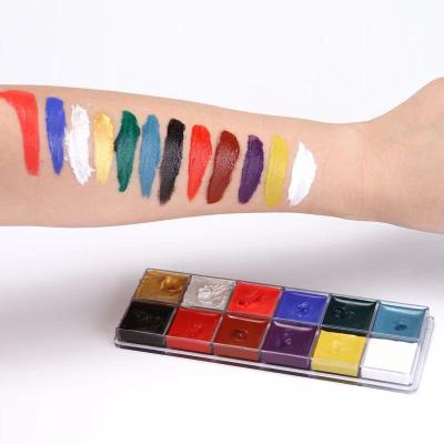 China Halloween Party Waterproof OEM NO LOGO 12 Colors Fancy Makeup Body Oil Art Oil Painting Face Painting for sale