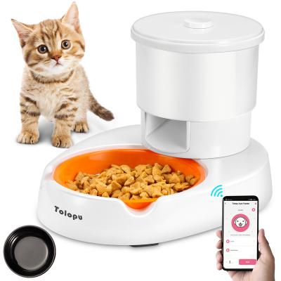 China Tolopu OEM Automatic Dog Cat Cat Feeder Pet Feeder Timing Remote Control Bowl WiFi Smart APP Automatic New Food Dispenser Factory Direct Design for sale