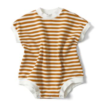 China Boutique breathable baby children's summer and autumn cotton sleeveless one-piece striped one-piece for sale