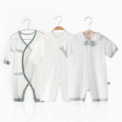 China Causal Organic 100% Cotton Baby Sleepwear Girl Summer Clothes Infant Romper Boy Girl Baby Pajamas for sale