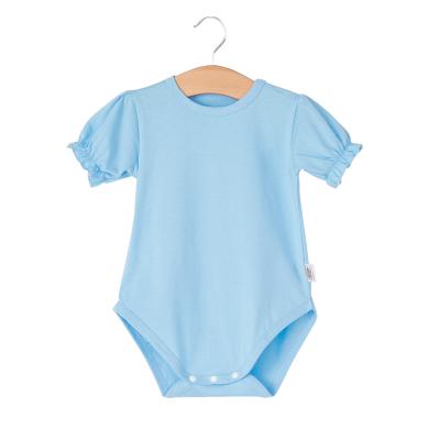 China Spandex/Cotton Shorts Breath Sleeve Baby Clothes Summer Dance Wear Girls Baby Bubble Romper Jumpsuit for sale