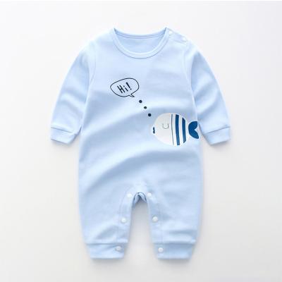 China Custom Spandex Baby Boy Cotton/Spring Wholesale Clothing Boutique Cotton Long Sleeve Newborn Baby Clothes Romper for sale