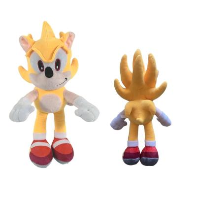 China Plush 35 cm New Golden Sonic Plush Toys Stuffed Kids Doll Tail for sale