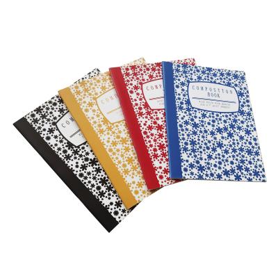 China Cheap Printed Composition Notebooks Bulk Colorful Printed Composition Book With Tape for sale