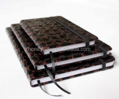 China Gift PVC Printed Leather Notebook With Elastic Band for sale