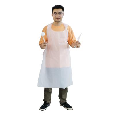 China Wholesale cheap disposable disposable barber hair cutting pe polyethylene sleeveless cleaning apron for sale