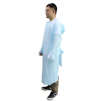 China Wholesale waterproof white blue disposable apron custom cpe cleaning gown for adults for sale