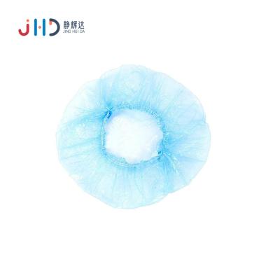 China Comfortable Sustainable To Use Elastic PE Binding Plastic Shower Cap For Women for sale