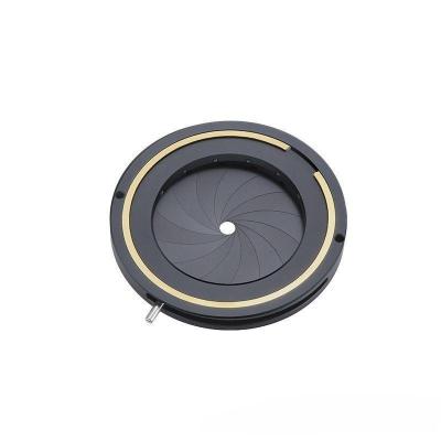 China Change the diameter of the aperture by the handle variable manual aperture 1.5-36mm module iris diaphragm aperture M4 aperture for sale