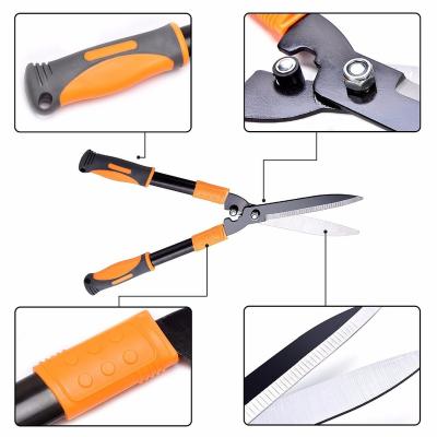 China Anti-Slip Handle Garden Shears Pruning Power Lever 8-Inch Coated Blades Shears 1pcs Manganese Steel Blades for sale